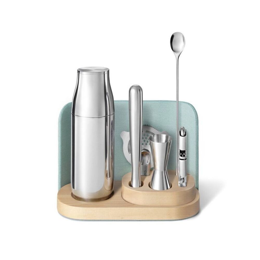 Caraway Home 9pc Bar Set with Storage Mist
